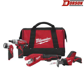 MILWAUKEE M12™ Cordless LITHIUM-ION 4-Tool Combo Kit