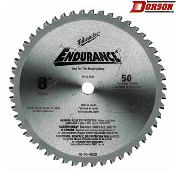 MILWAUKEE 8" 50 Teeth Dry Cut Cermet Tipped Circular Saw Blade