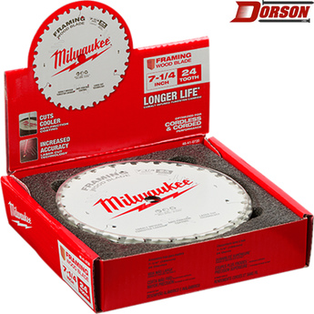 MILWAUKEE 7-1/4" 24T Framing Circular Saw Blades Bulk 10