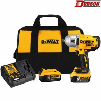 DEWALT 20V MAX* XR® High Torque 1/2" Impact Wrench w. Hog Ring Anvil Kit (5.0Ah)