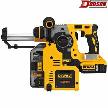 DEWALT 20V MAX* XR® Brushless 1" L-Shape SDS Plus Rotary Hammer Kit with On Board Dust Extractor