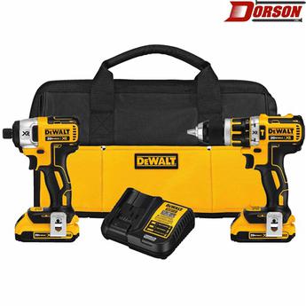 DEWALT 20V MAX* XR Lithium Ion Brushless Compact Hammerdrill and Impact Driver Combo Kit